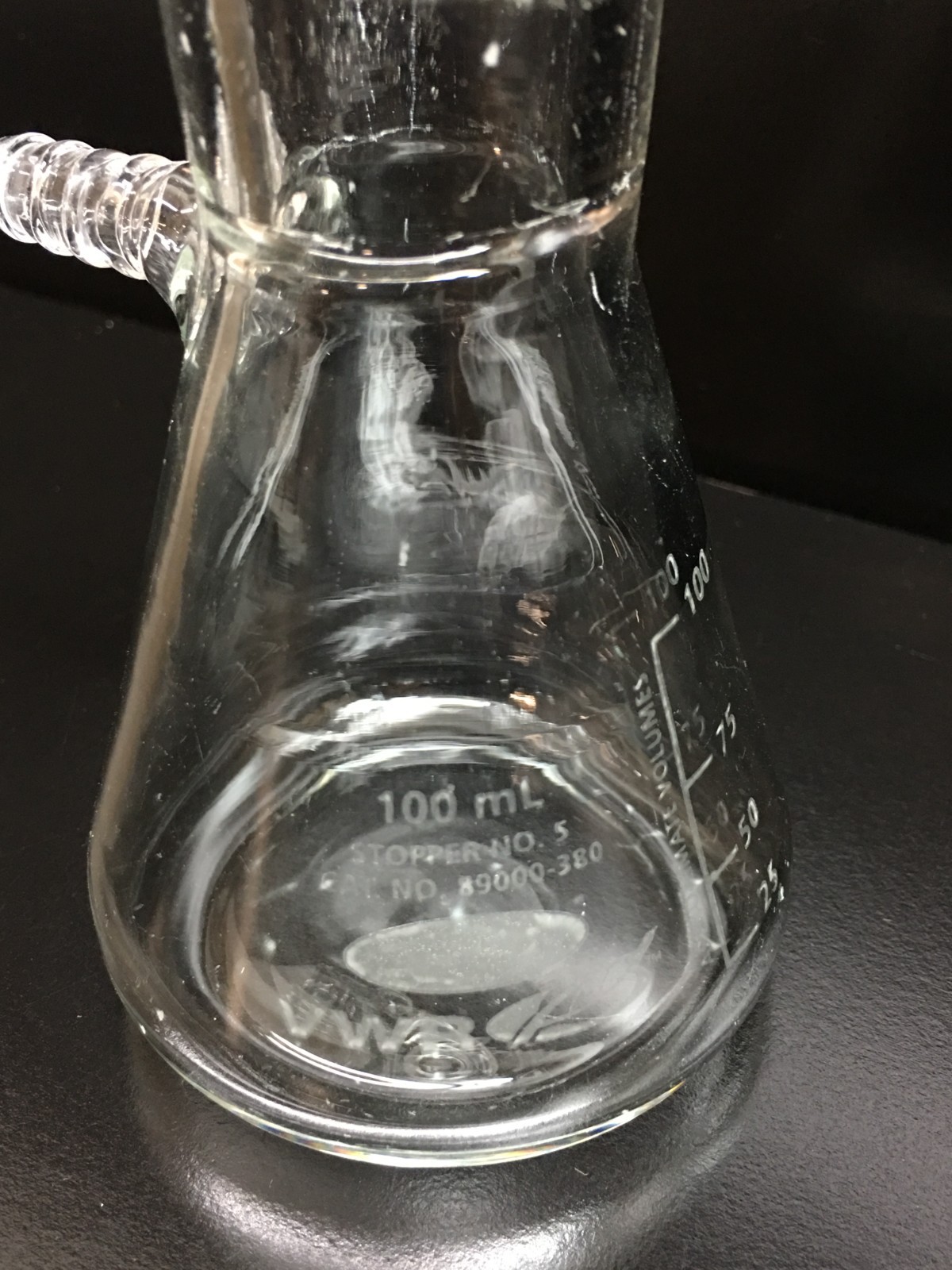 VWR Cat No 89000-380 Filtering Flask With Sidearm Tubulation 100mL