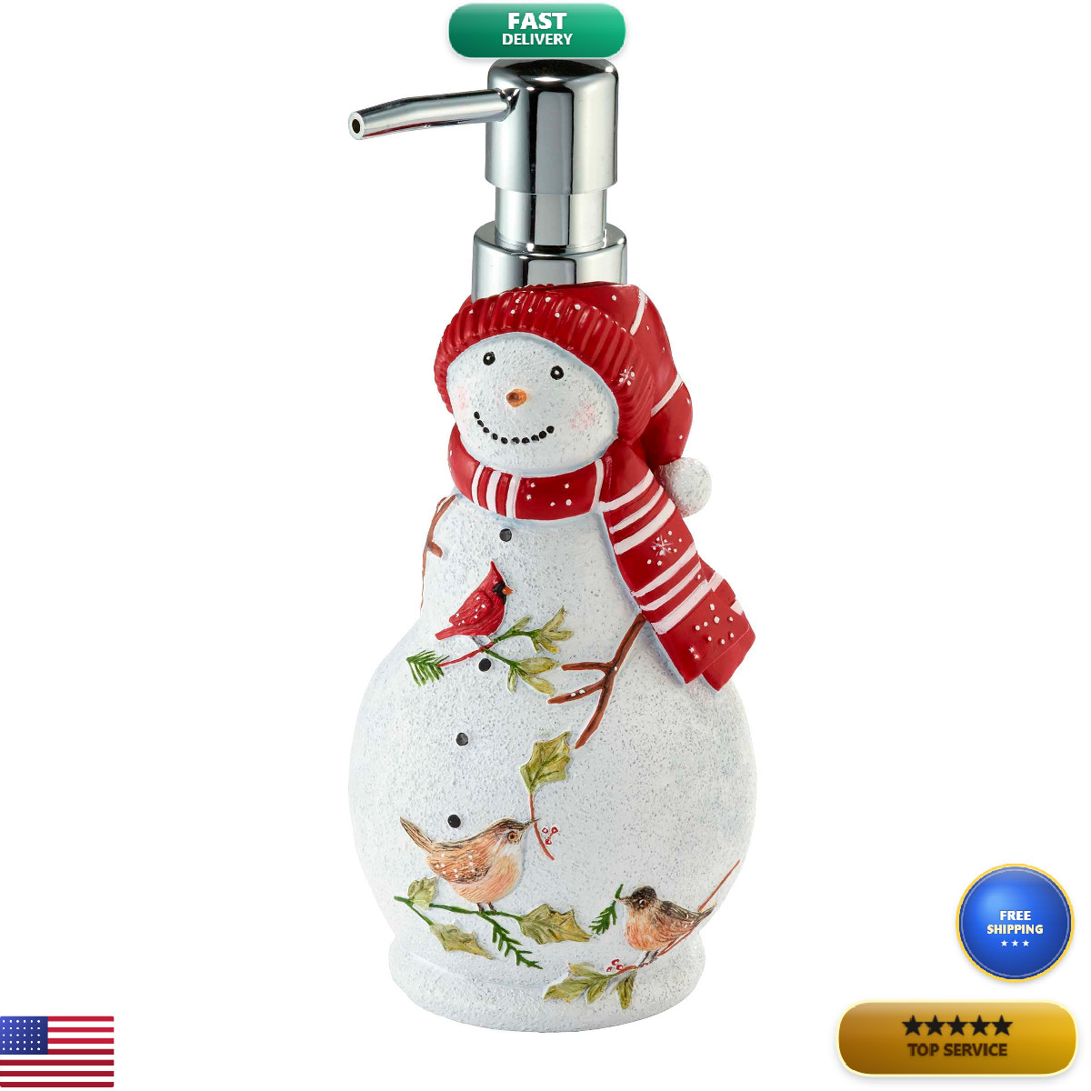 Avanti Linens – Lotion Pump/Soap Dispenser Durable Hand-Painted Resin