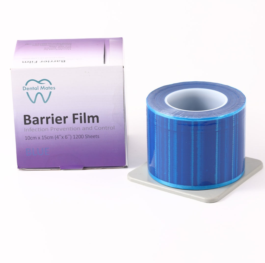 Blue Barrier Film Roll 1200 4×6 Sheets Dental Medical Tattoo No Residue