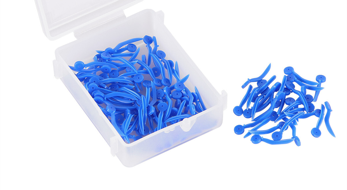 100Pcs/Box Disposable Dental Wedges Tooth Gap Wedge with End Circular Hole 4Size