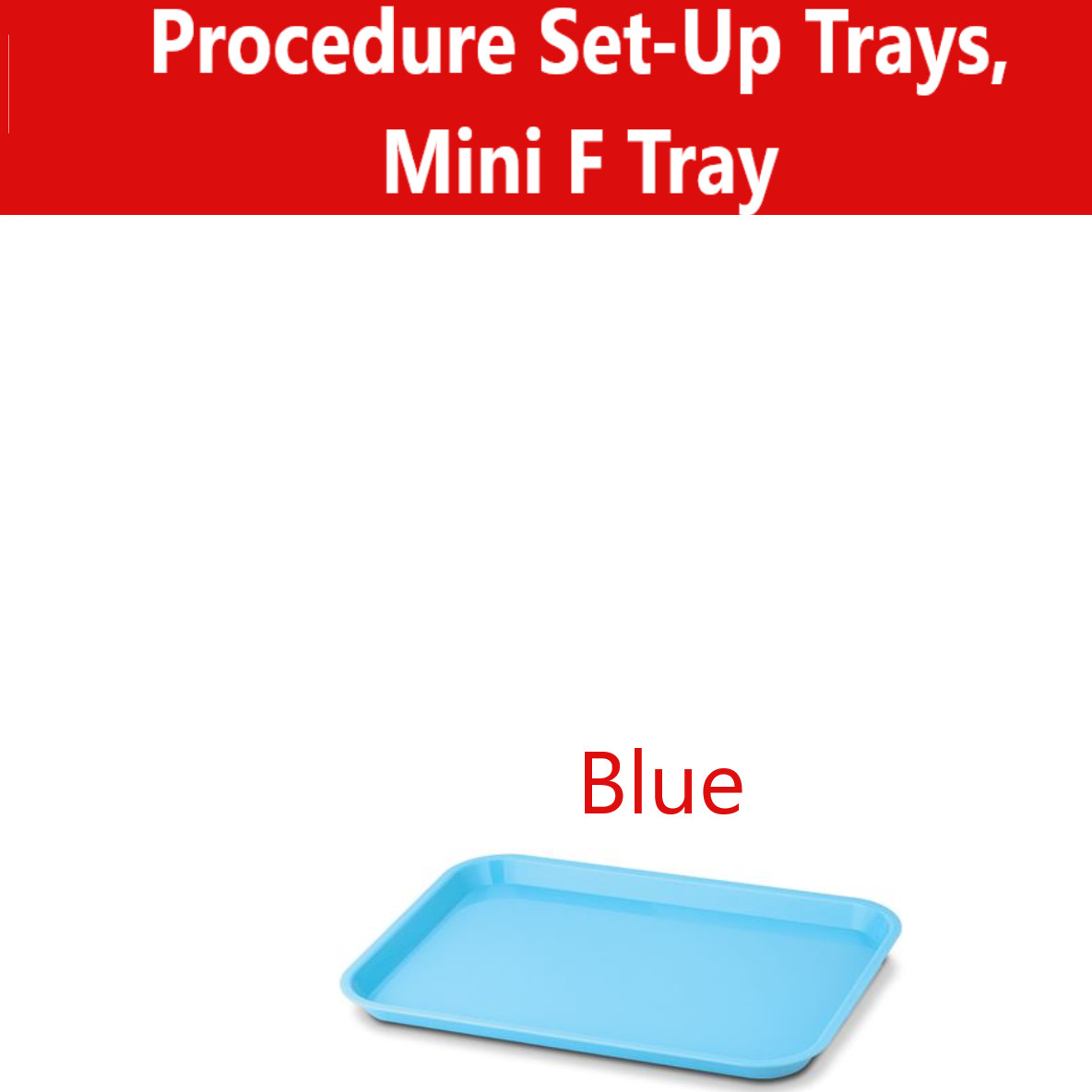 Dental Flat Tray Autoclavable Plastic Instrument Procedure Trays Non-Slip