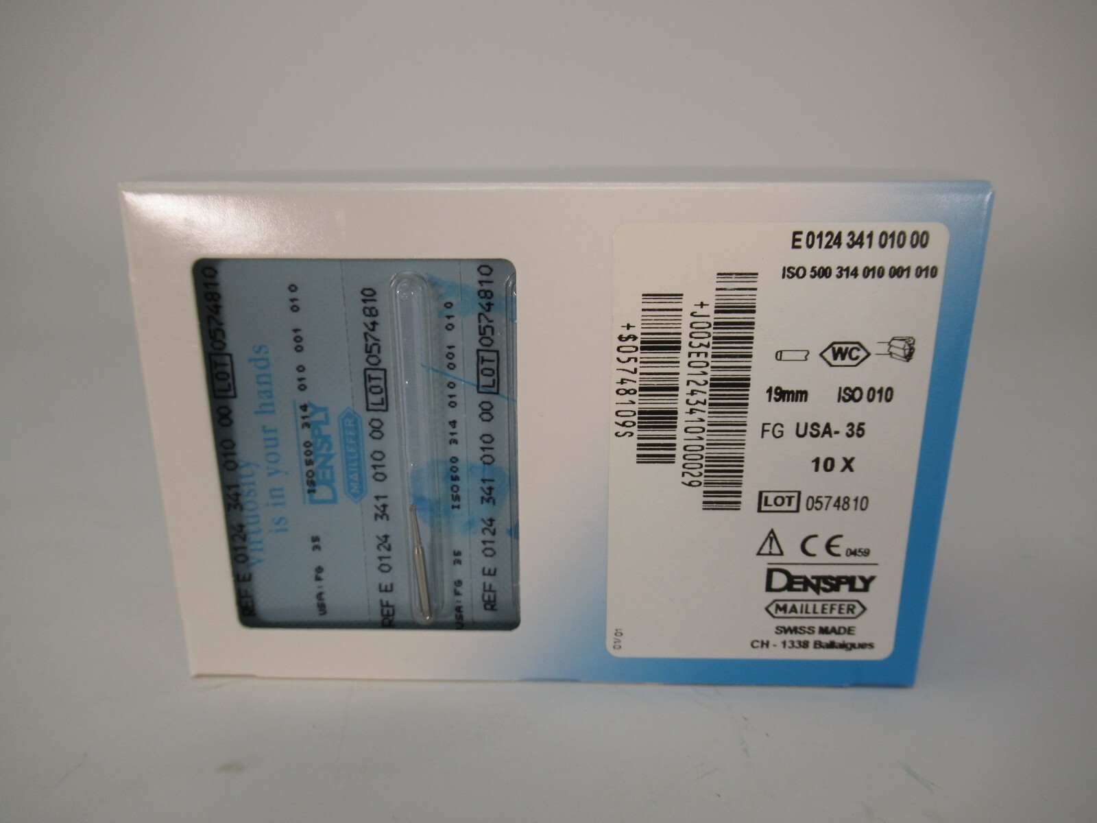 Dental Operatory Carbide Burs FG 35 Inverted Cone – 50 pack – Dentsply Maillefer
