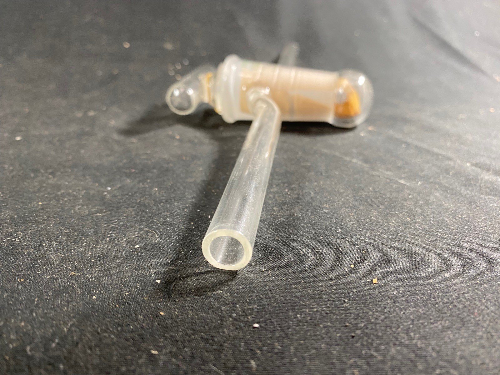 PYREX V-6 High Vacuum Stopcock Oblique 7mm Bore Hollow 310mm Length 12mm O.D.
