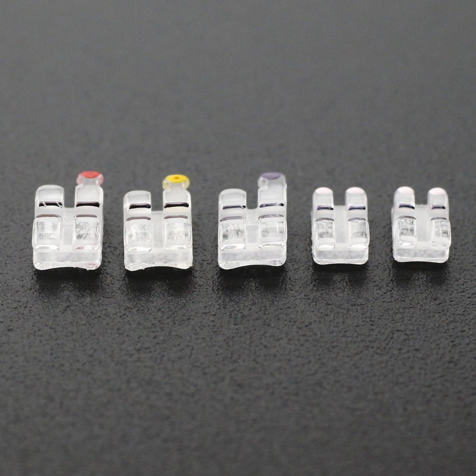 20PCS Dental Orthodontic Sapphire Crystal Bracket Aesthetic Roth 022 3 4 5 Hooks
