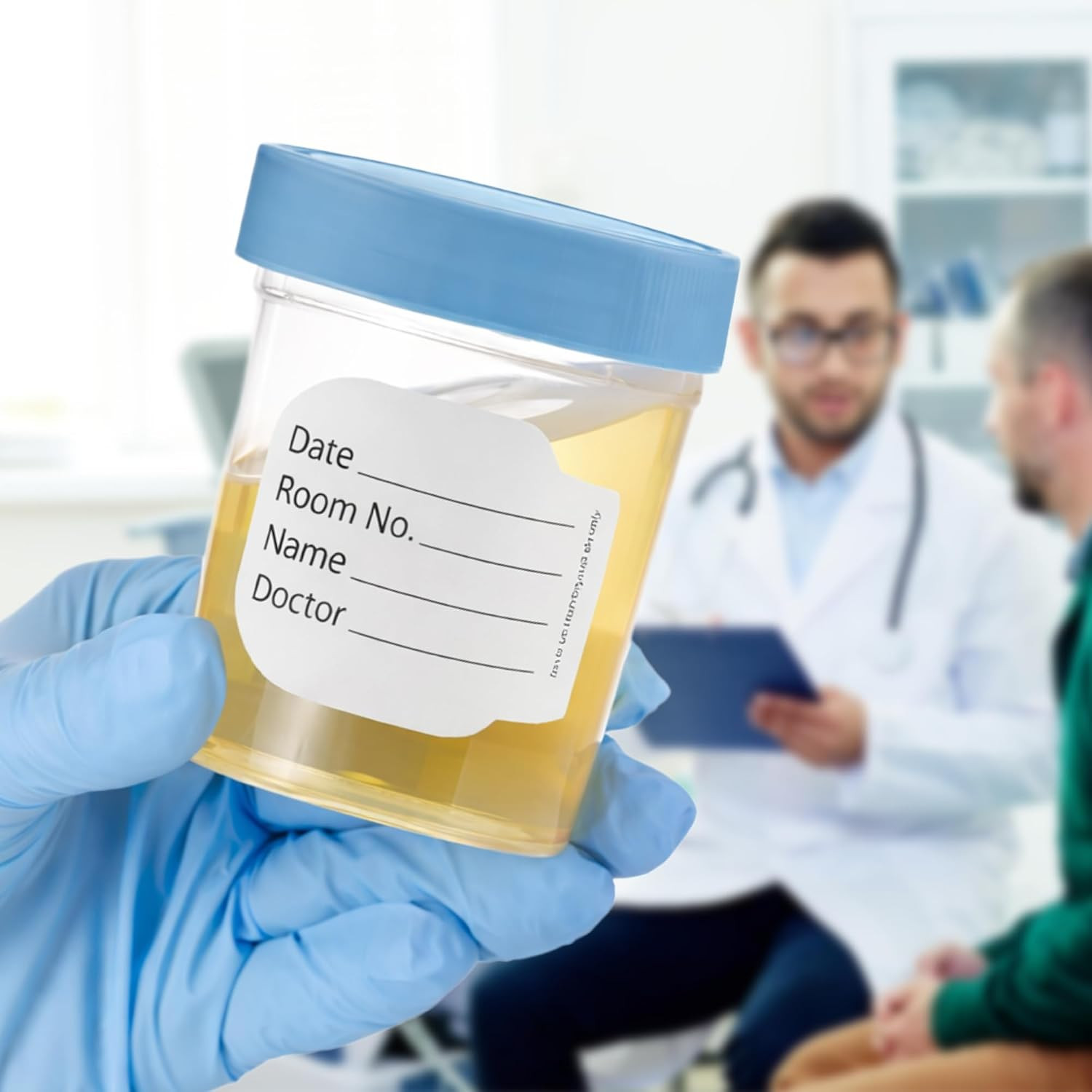 Vakly Specimen Cups with Screw-On Lids 4 Oz – Clear Non-Sterile Urine Sample