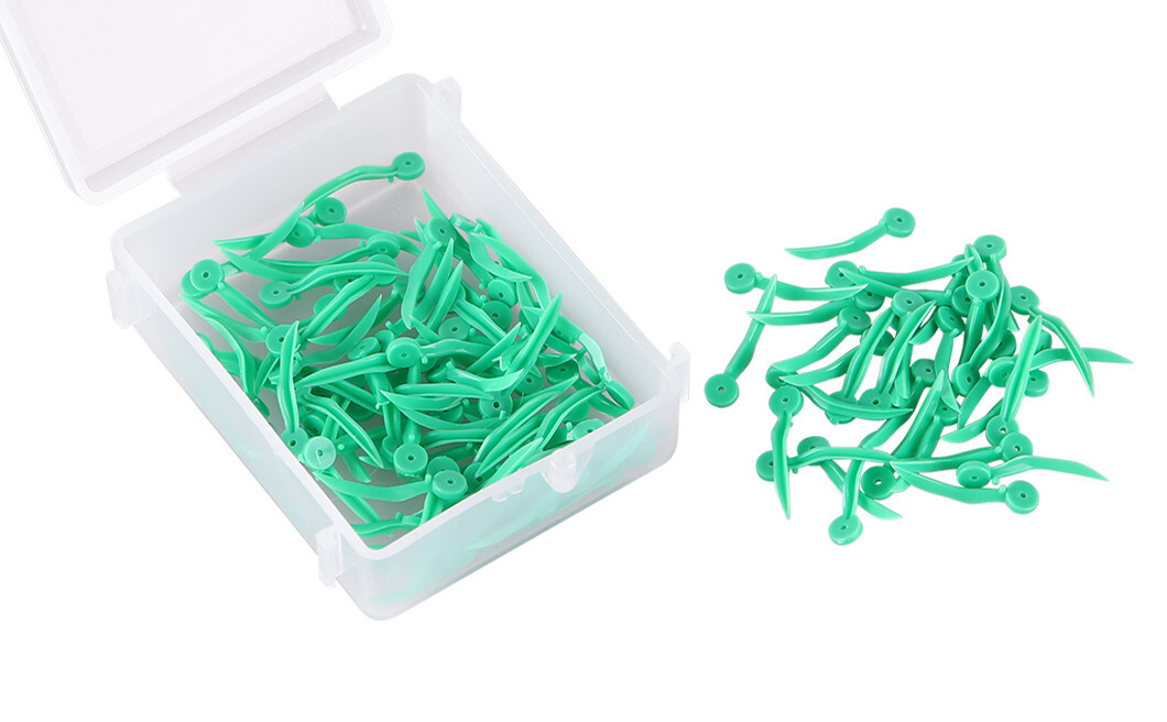 100Pcs/Box Disposable Dental Wedges Tooth Gap Wedge with End Circular Hole 4Size