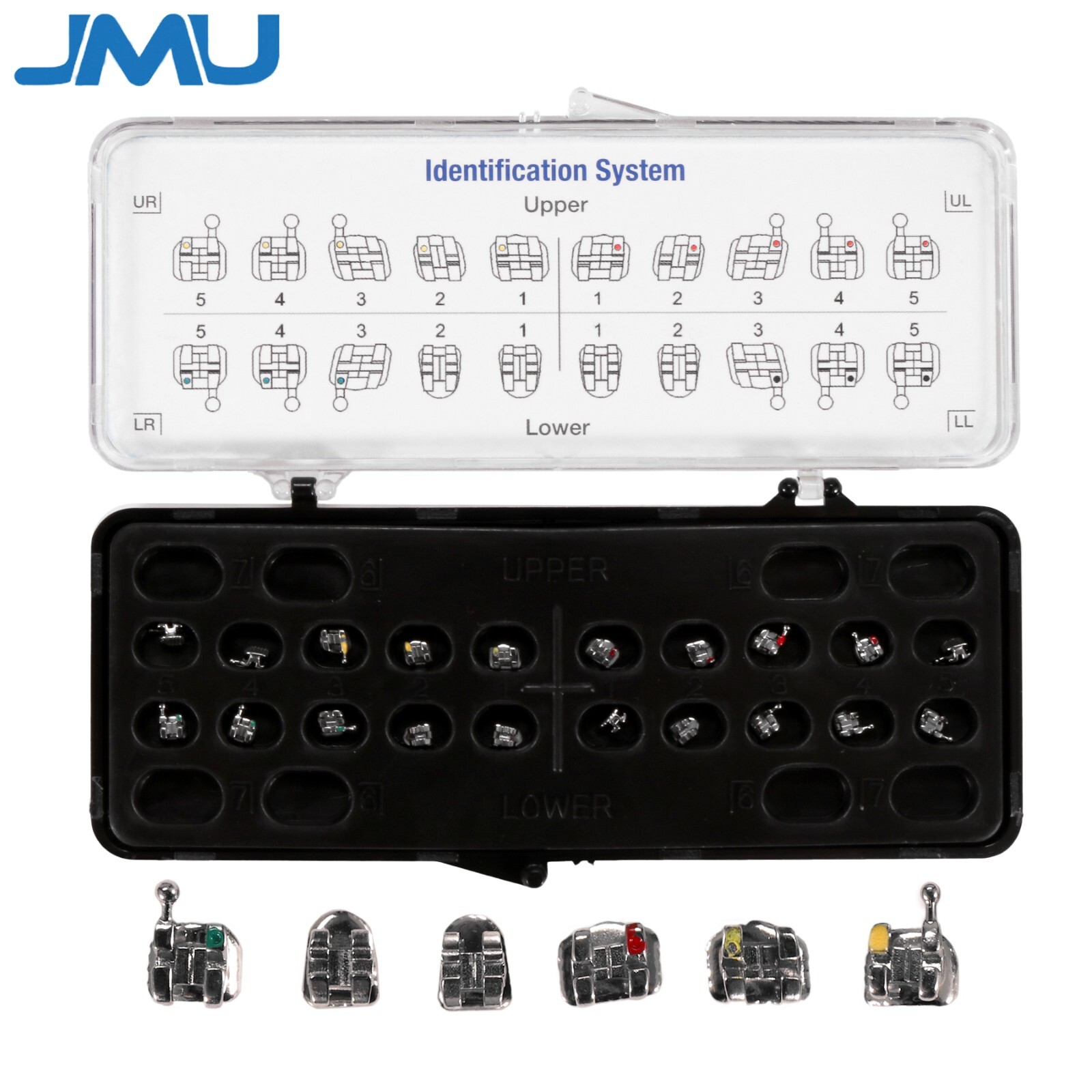 20pcs/Set Orthodontic Metal Brackets Braces Standard Roth/MBT 022/018 345 Hooks