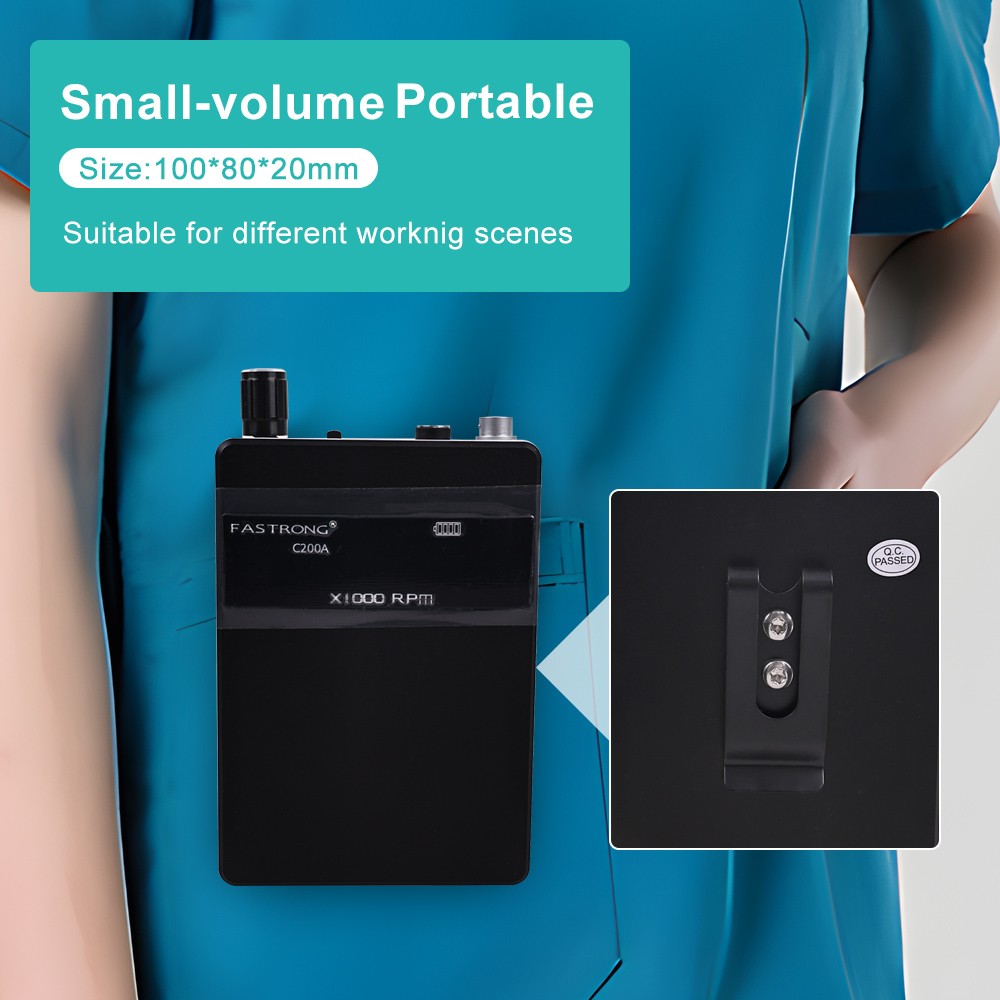 Portable Dental Lab Brushless Micromotor E-Type Grinding Polishing Machine BLACK