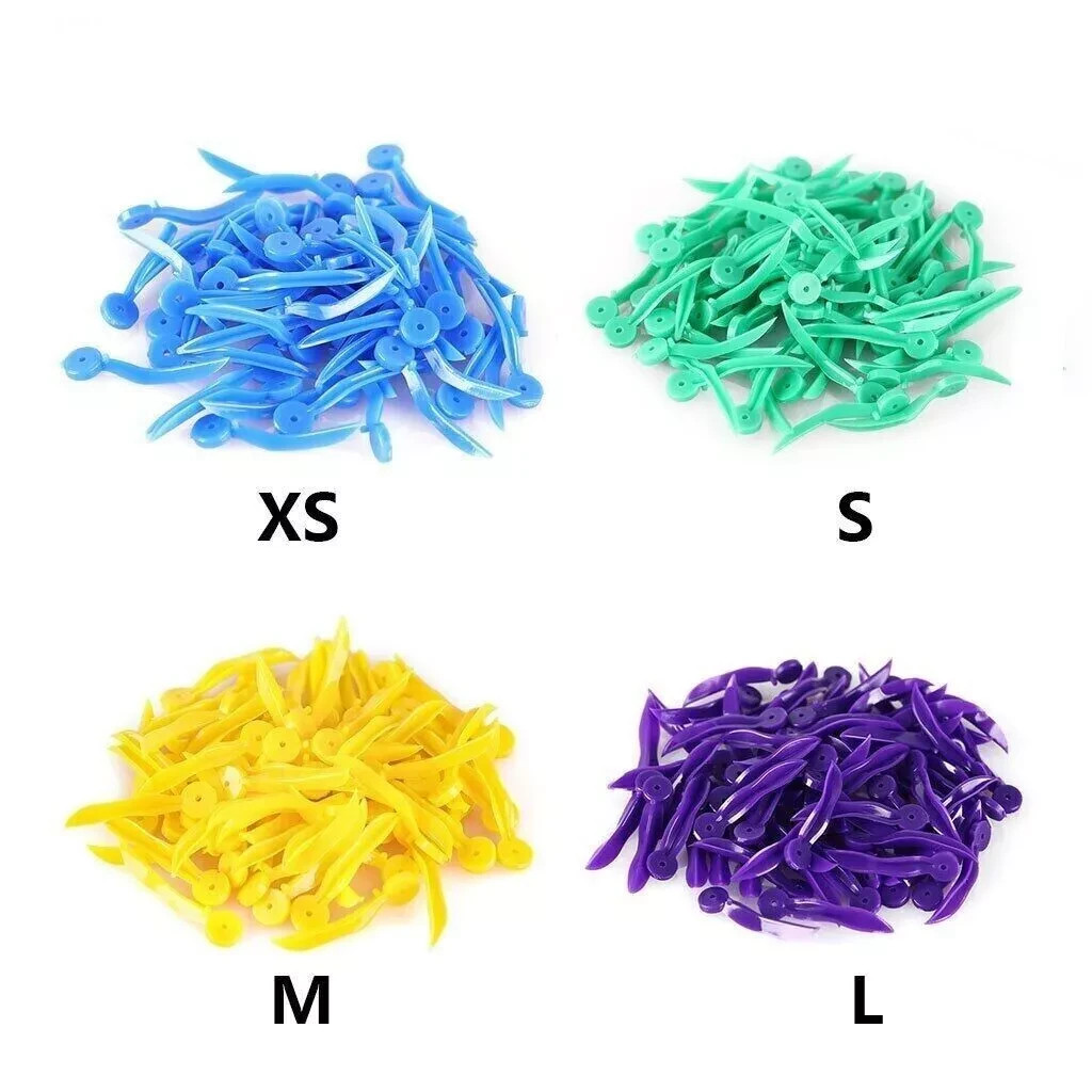 100 Pcs/Box Disposable Dental Dentistry Plastic Wedge With Holes Refill Wedges