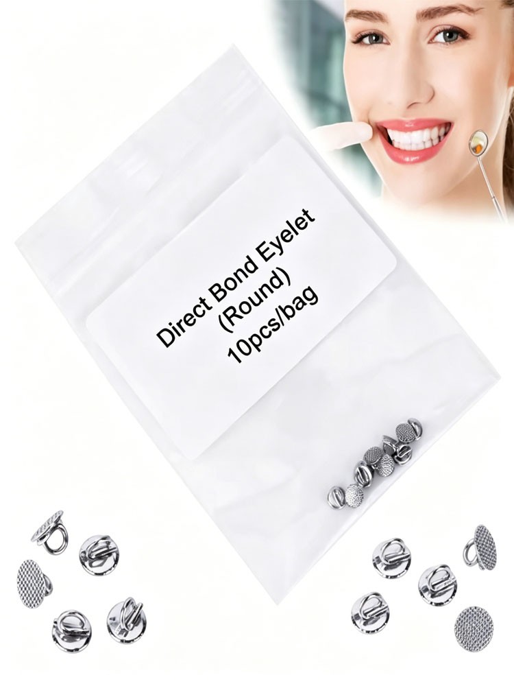 Dental Orthodontics Lingual Button Direct Bondable Eyelet Round Base 10 Pcs/pack
