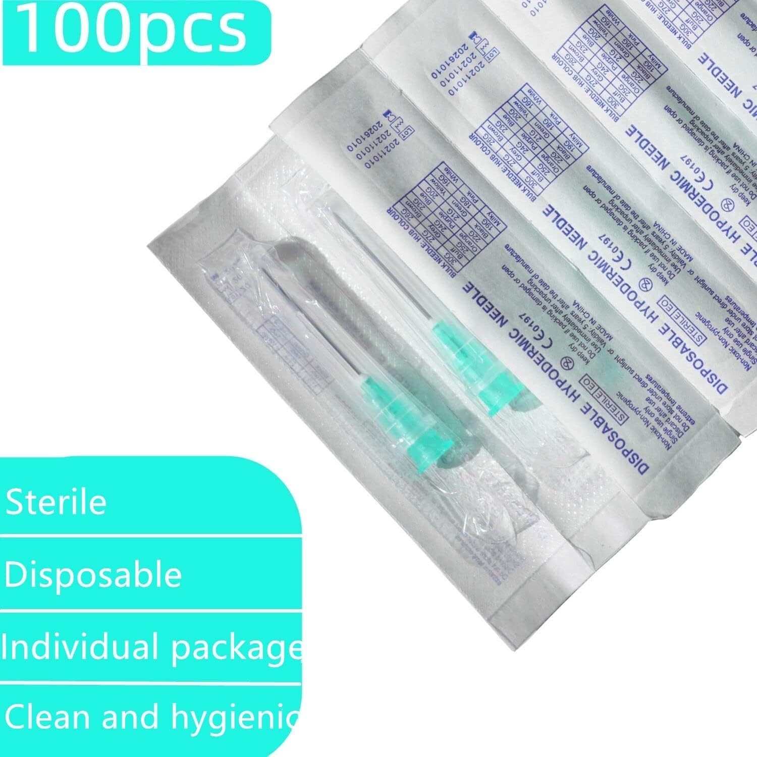 Versatile 21Ga 1-Inch Disposable Injection Needles – 100 Pack for Everyday Use