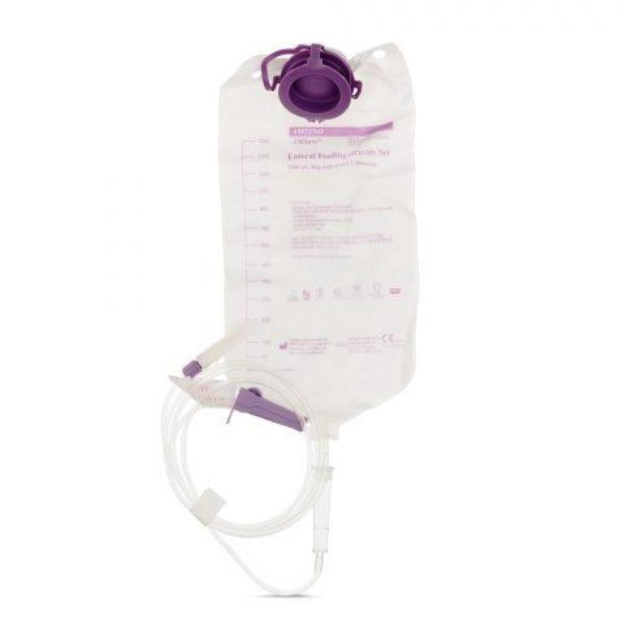 AMSure Gravity Feeding Bag Set, 1,200 mL, ENFit Connector, 30 Count, ENF1203K
