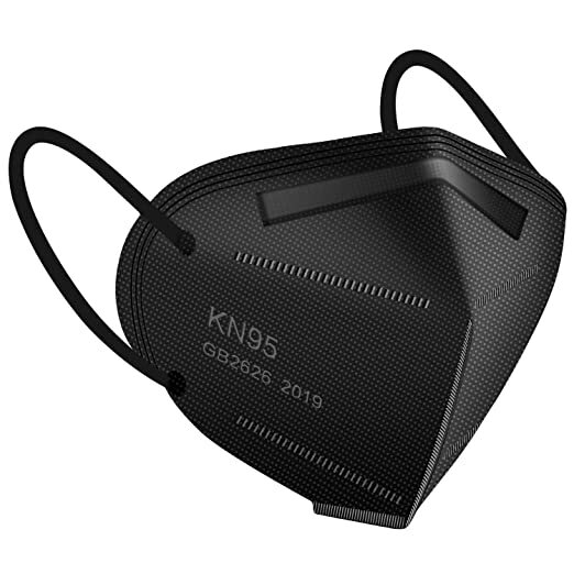 10 Pcs KN95 Black Face Mask 5 Layer Respirator Protective Breathable BFE 95%