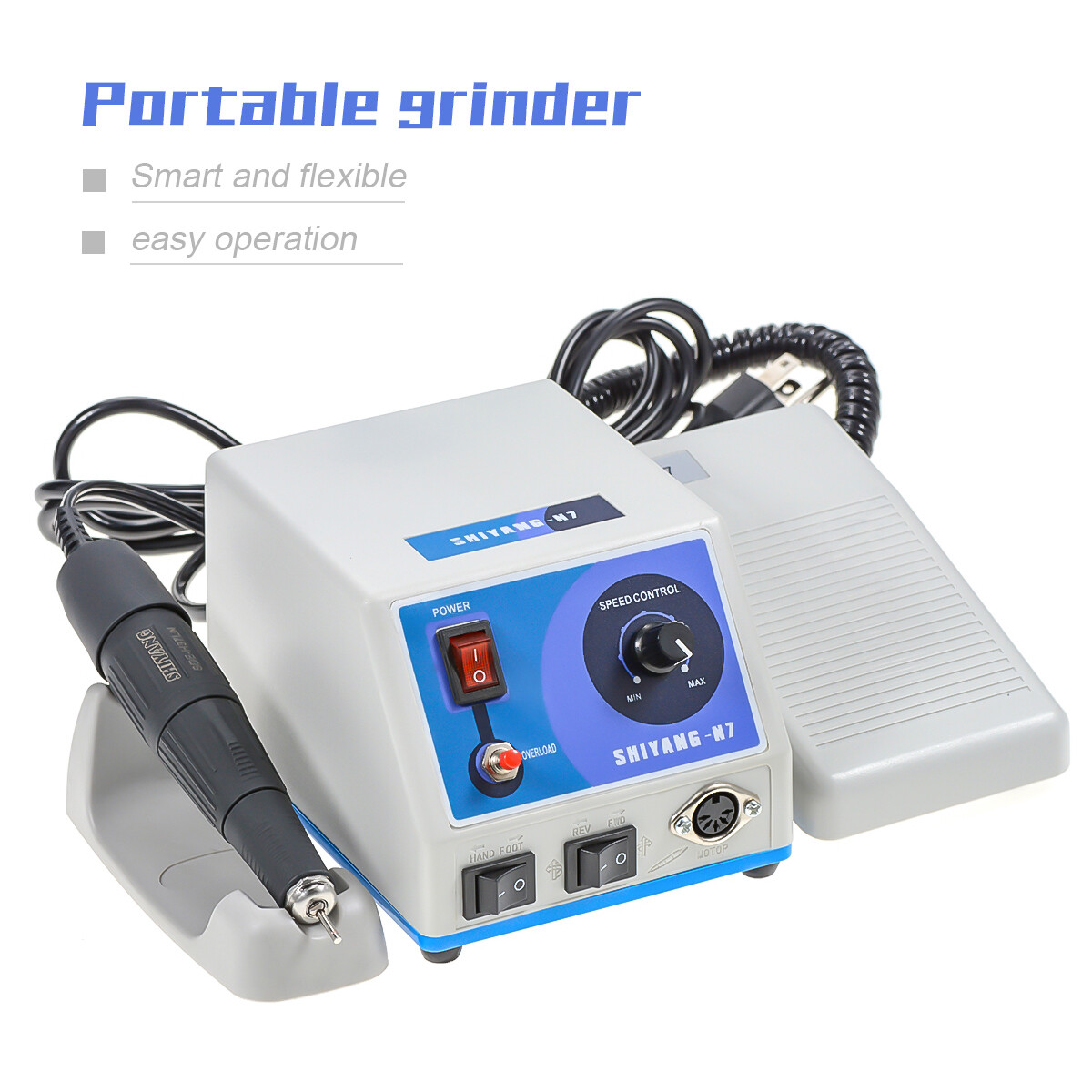 N7 Portable Dental Micromotor Polishing Unit with 45K RPM Polishing Handle H37LN