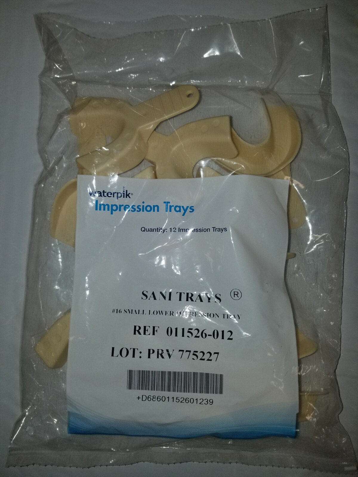 *2-Packs* WaterPik #16 Small Lower 12 Impression Sani Trays 011526-012