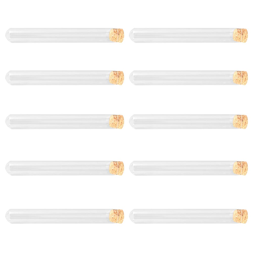 10-100x 15*150mm Glass Test Tubes With Cork Stopper Candy Party Wedding Storage