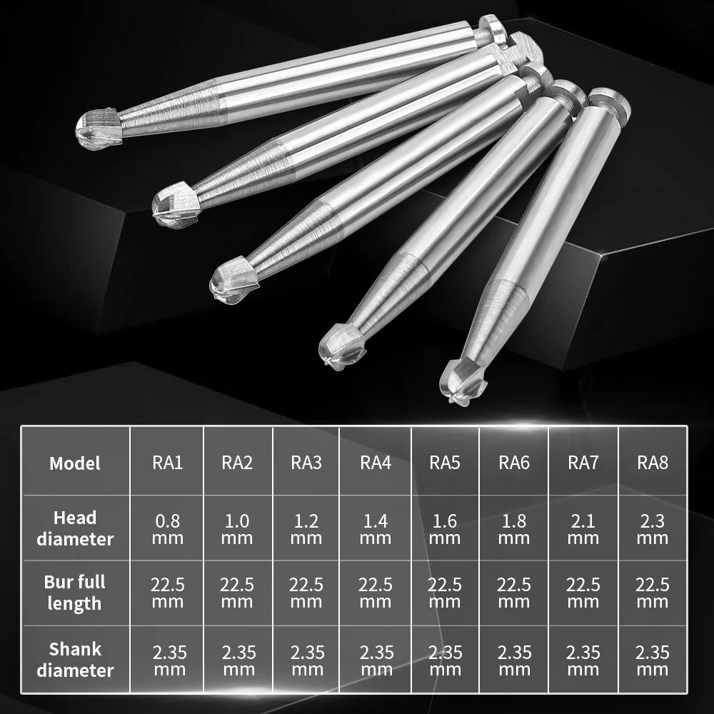 1Box(5Pcs/Box) round RA Tungsten Carbide Burs for Low Speed Right Angle Handpie