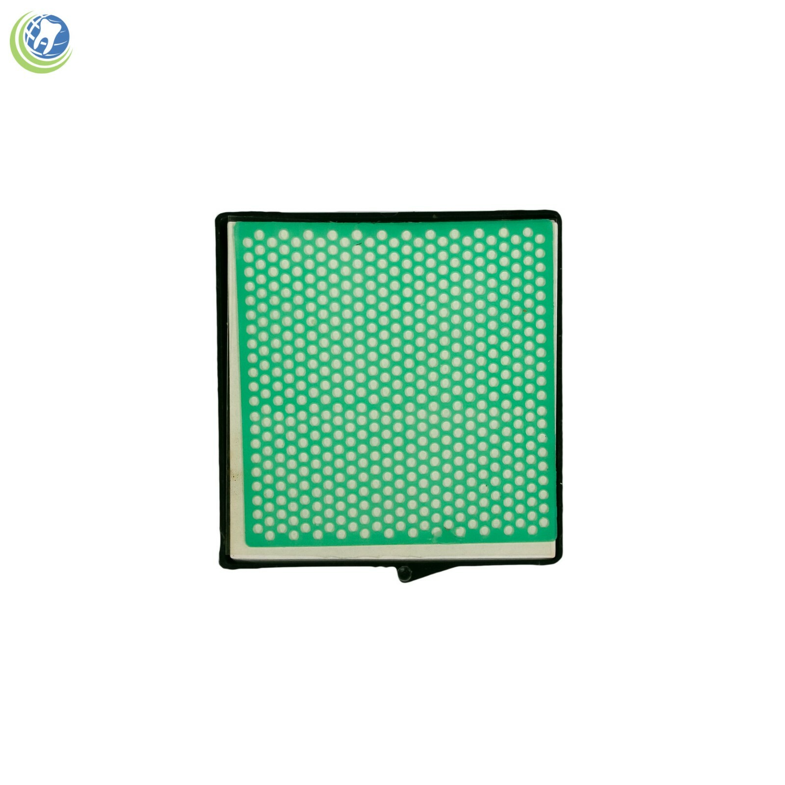 Wax Retention Mesh Patterns Grids with Round Border Color Green 20 Sheets 3”x3″