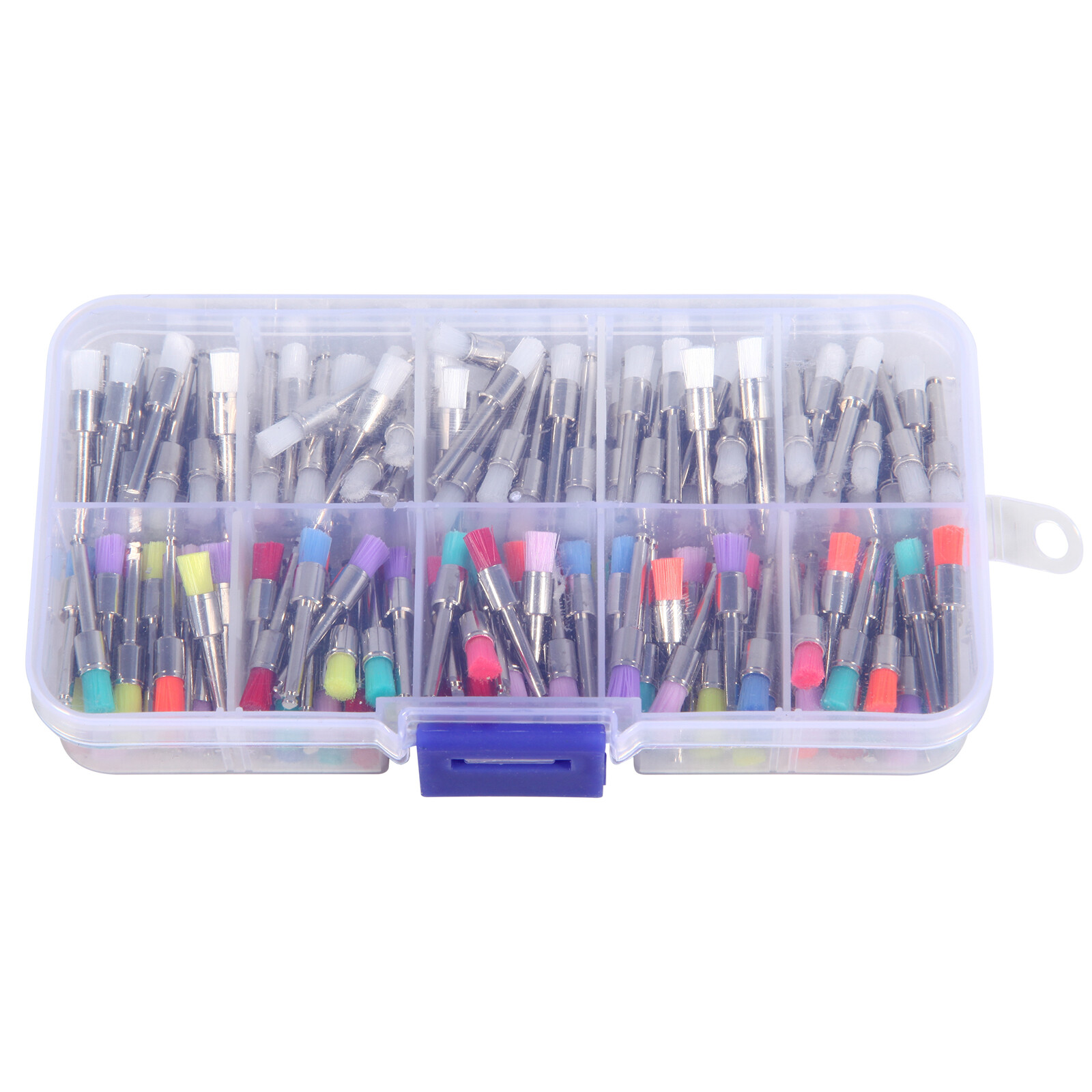 200 PCS Dental Nylon Polishing Flat Latch Polisher Prophy Brush Disposable mixed