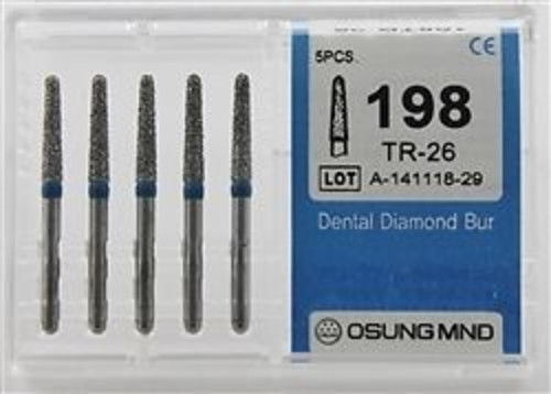 Dental Diamond Burs, Standard Grit Multi-Use, 5 Pcs/Pk [198TR-26]