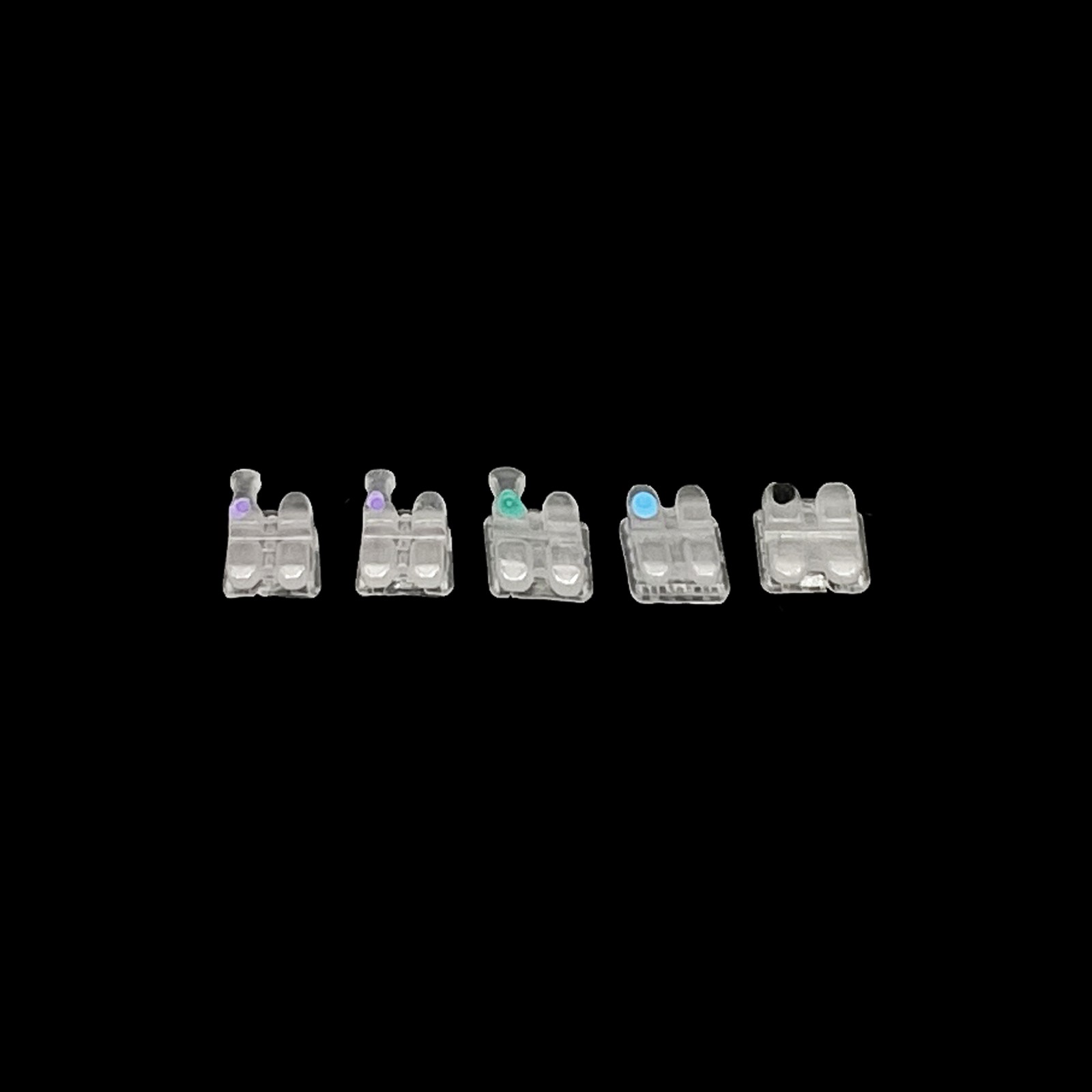 20Pcs Dental Orthodontics Ceramic Brackets Braces Roth/MBT 022/018 Hooks 3-4-5