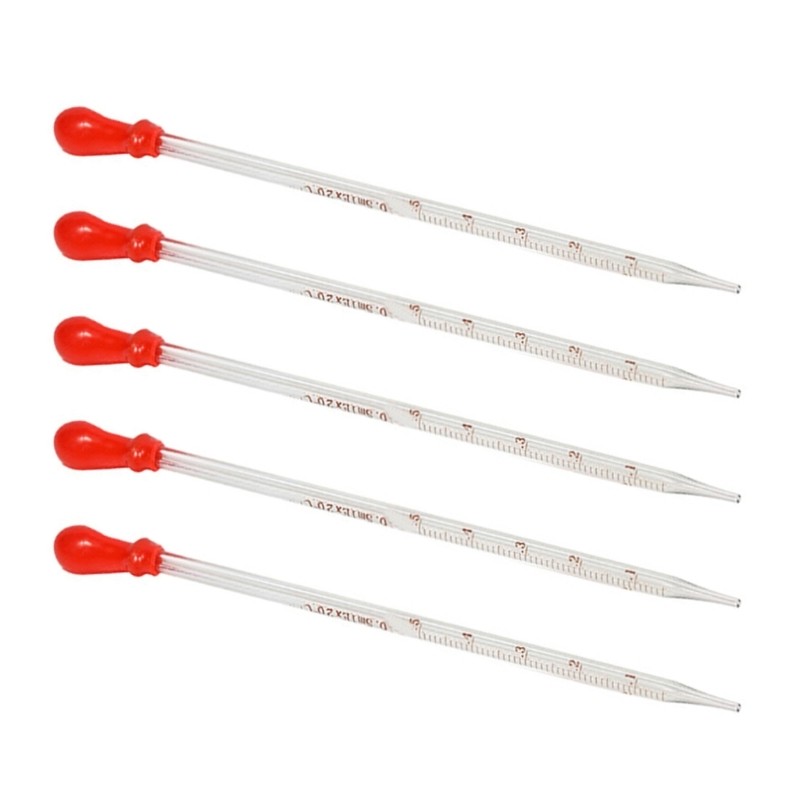 Liquid Dropper 0.5ml, 1ml, 2ml, 3ml, 5ml, 10ml Glass Scale Graduated Dropper