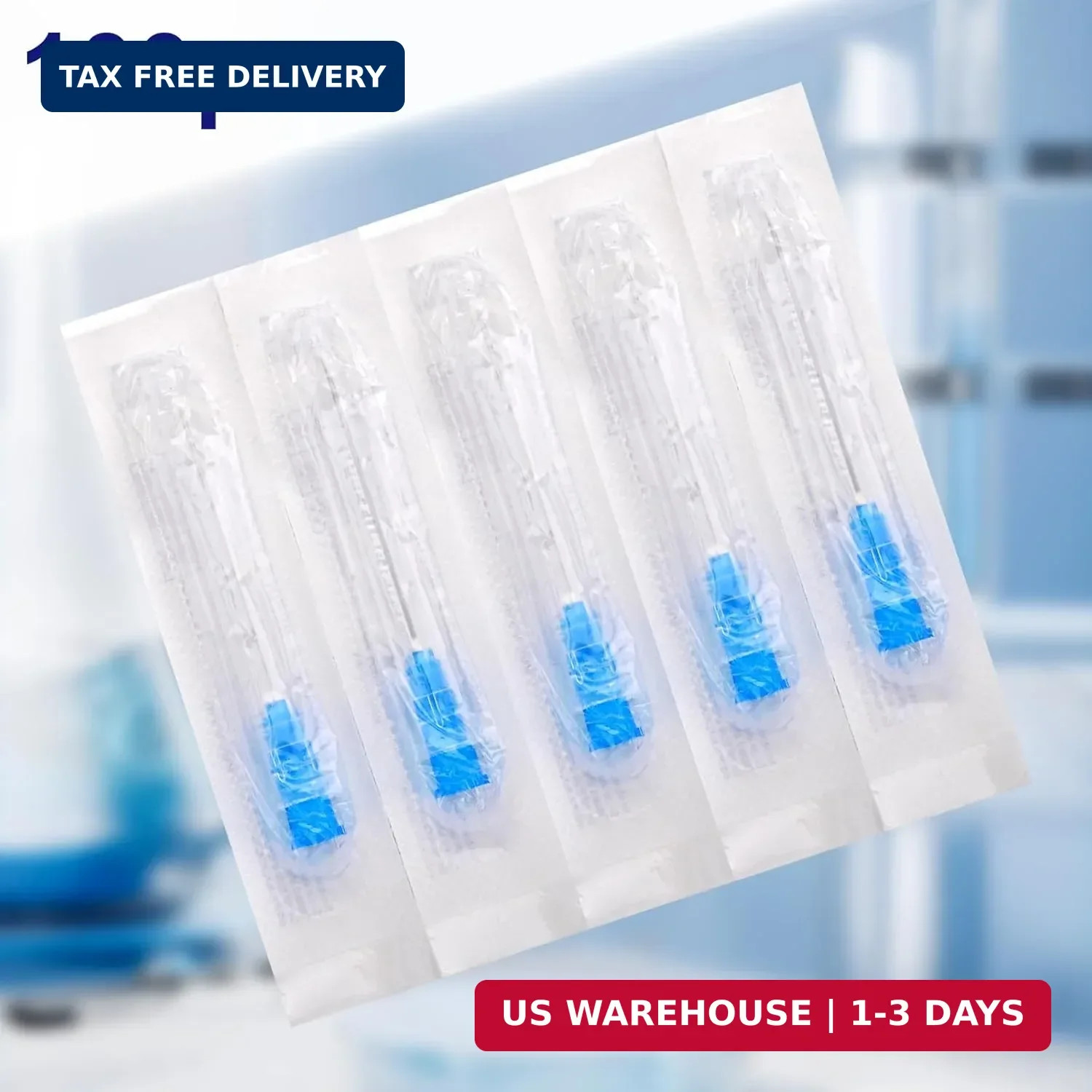 100 Pack 23 Ga 25mm 1IN Disposable Dispensing Needles for Scientific and Industr