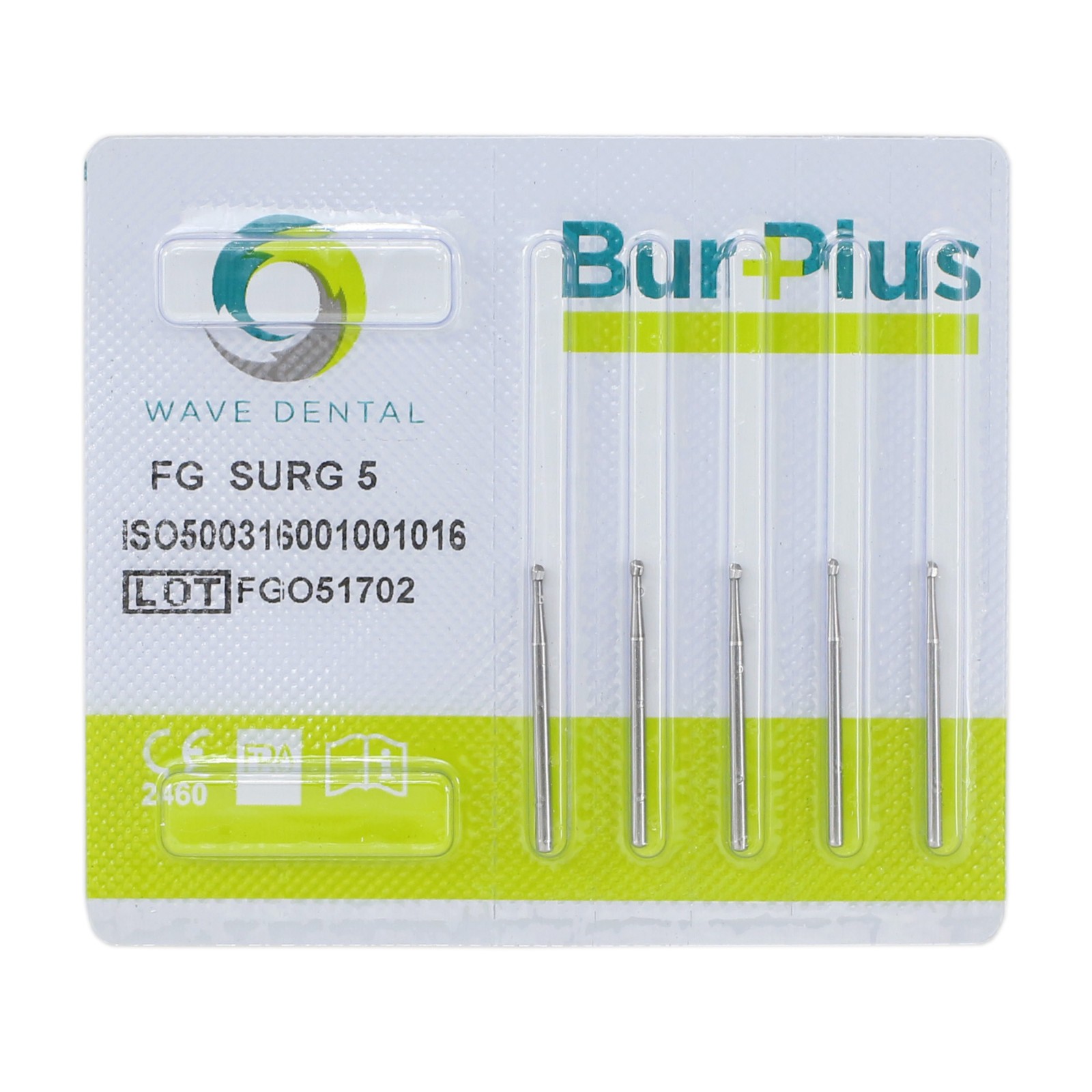 Wave Dental Surgical Round Burs Long Shank High Speed Bur Carbide FG SURG 2 4 6