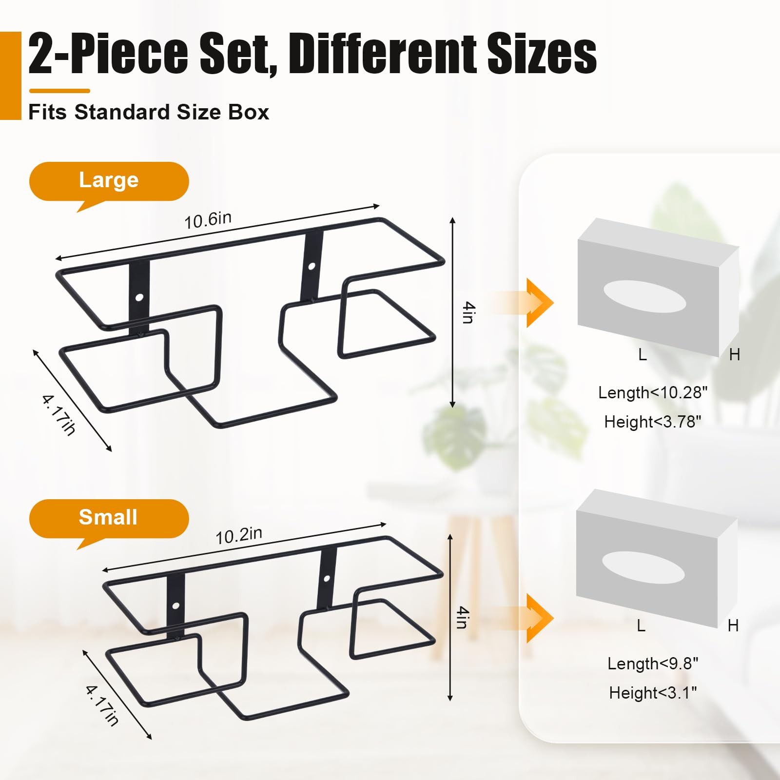 2 Pack Glove Holder Wall Mount Disposable Glove Dispenser, Metal Glove Rack f