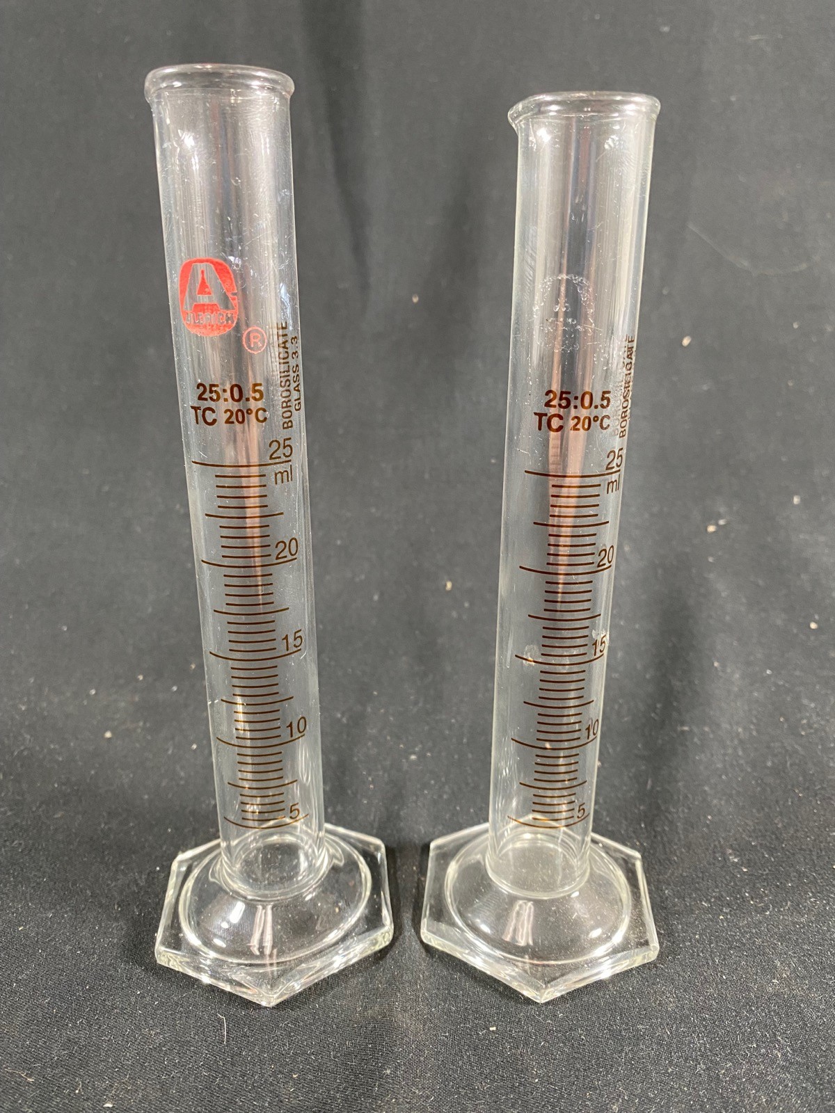 ALDRICH Glass 25mL TC 25:0.5 Graduated Cylinder (2/pk)