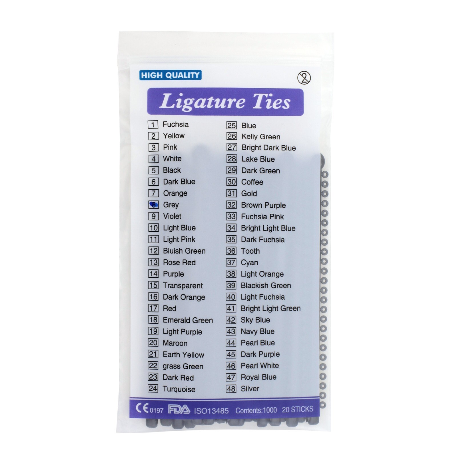 1000 Orthodontic Ligature Ties Elastic Rubber Band Ligadura Ortodoncia Bracket