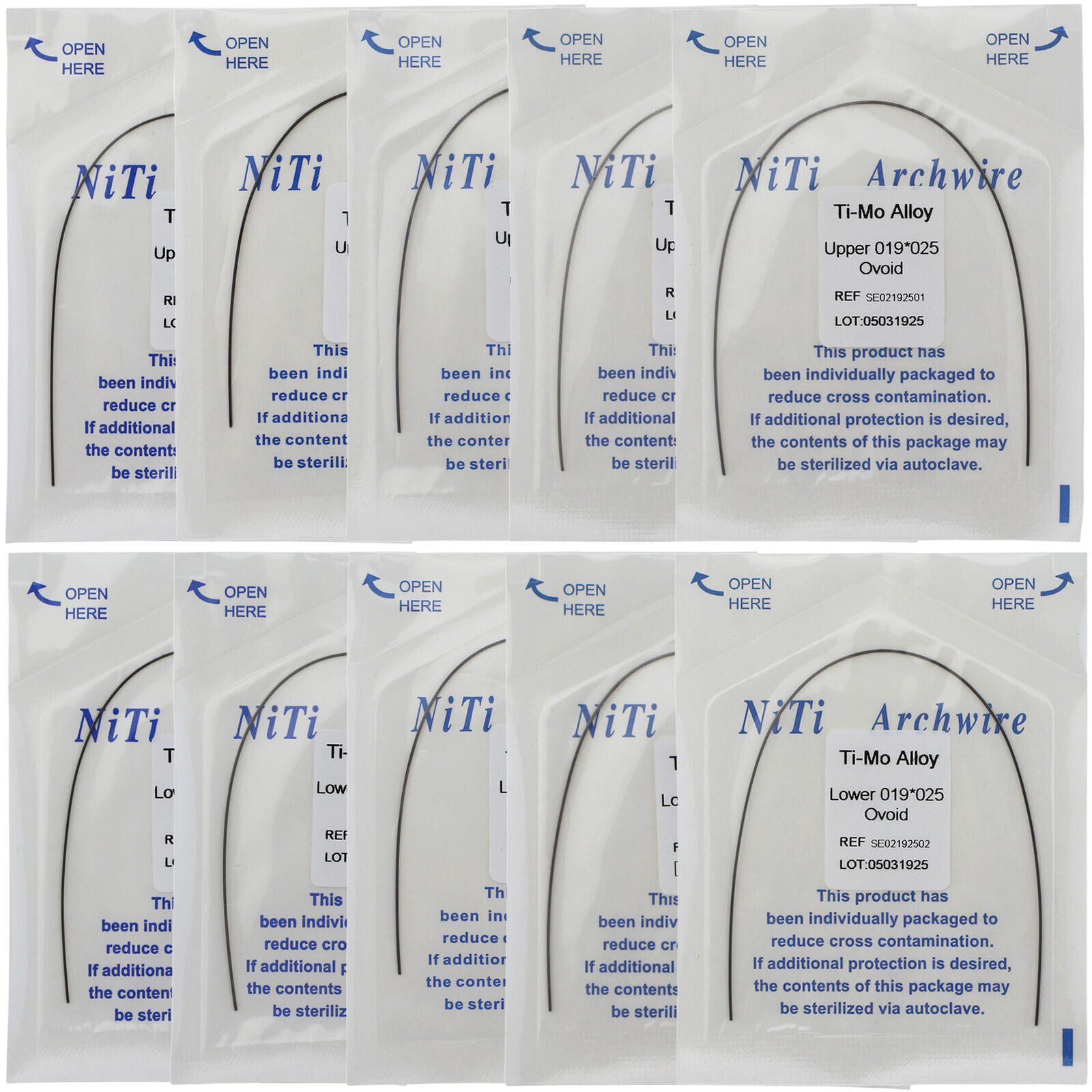Dental TMA Molybdenum Beta Titanium Ti-Mo Alloy Arch Wire Rectangular/Round