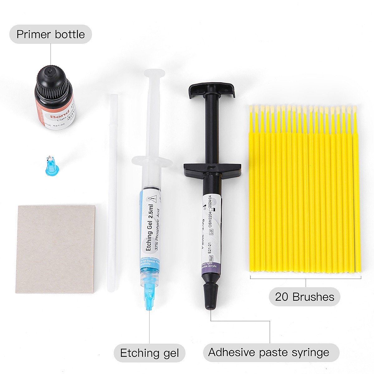 Kit de Sistema de Adhesivo para Brackets Ortodónticos Dental, Primer de Curado p