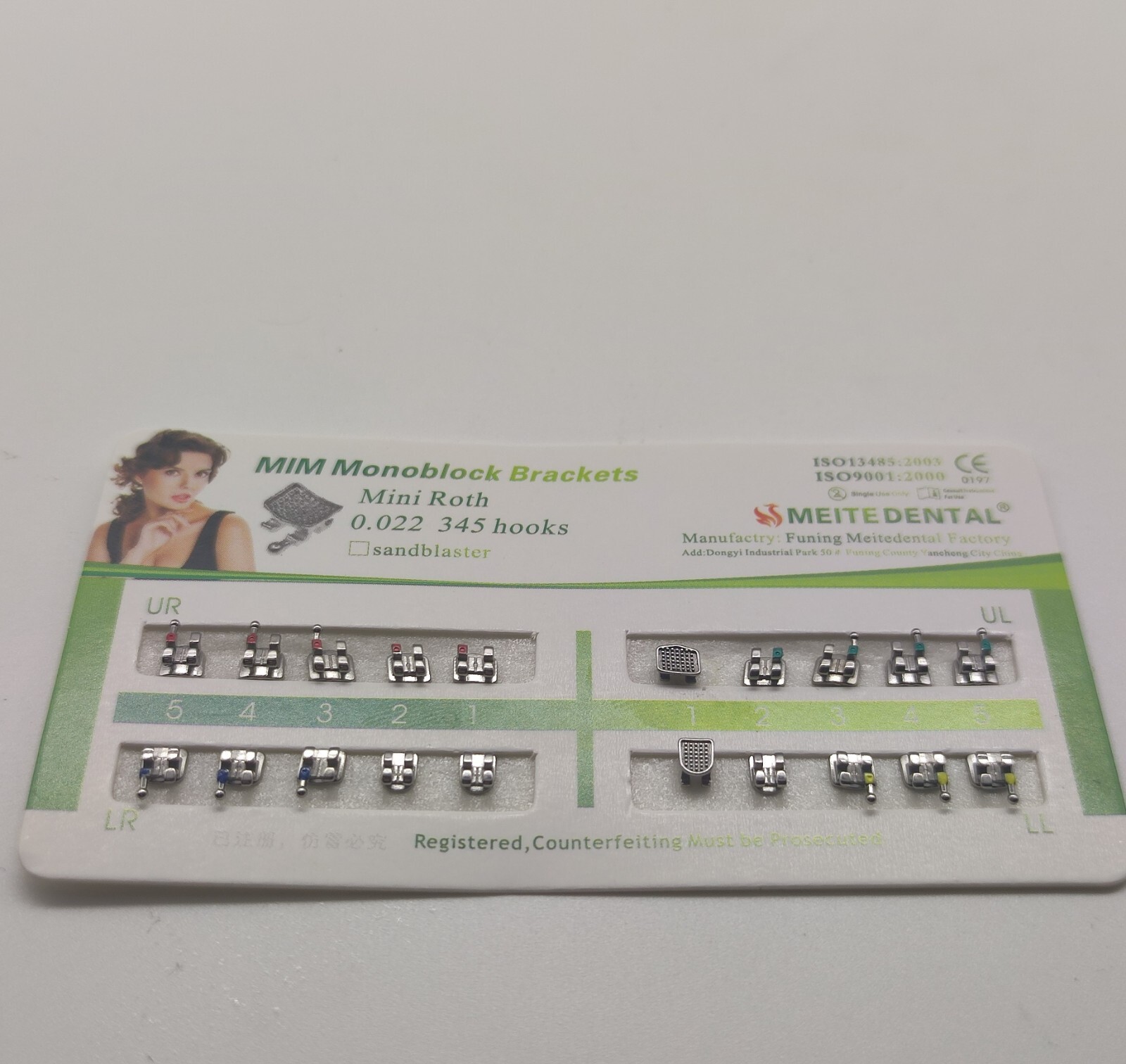 100 Packs Dental Braces Brackets Mini Roth 022 345 Hooks Mesh Base MIM Ultrathin