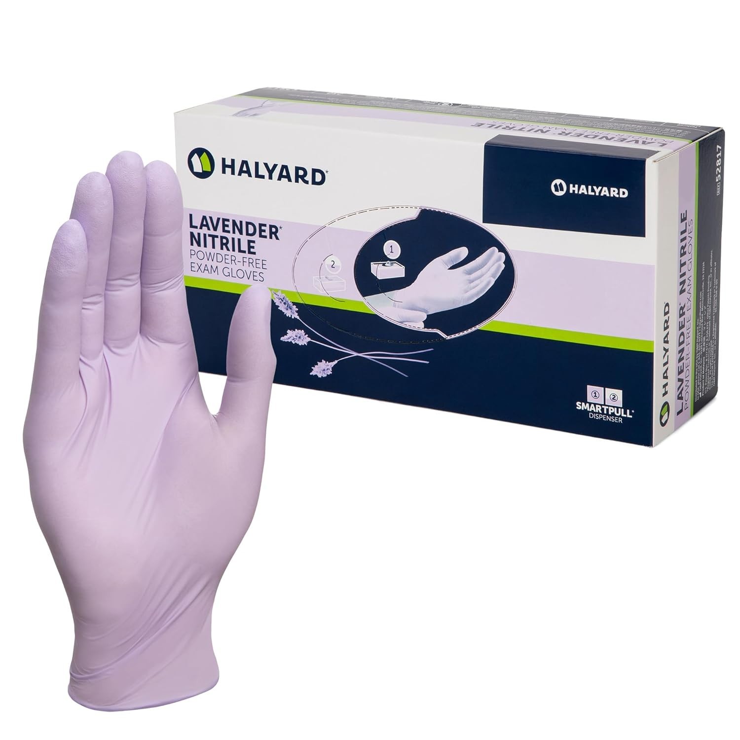 250 Count Lavender Nitrile Exam Gloves, 9.5 Inches – Non-Sterile & Ambidextrous