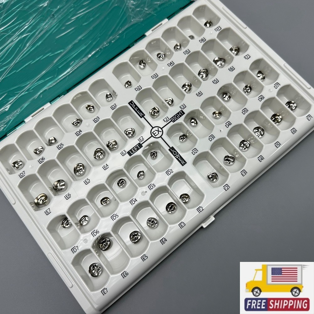 Dental Kids Primary Molar Crowns Stainless Steel Pediatric crown 48 Sizes USA