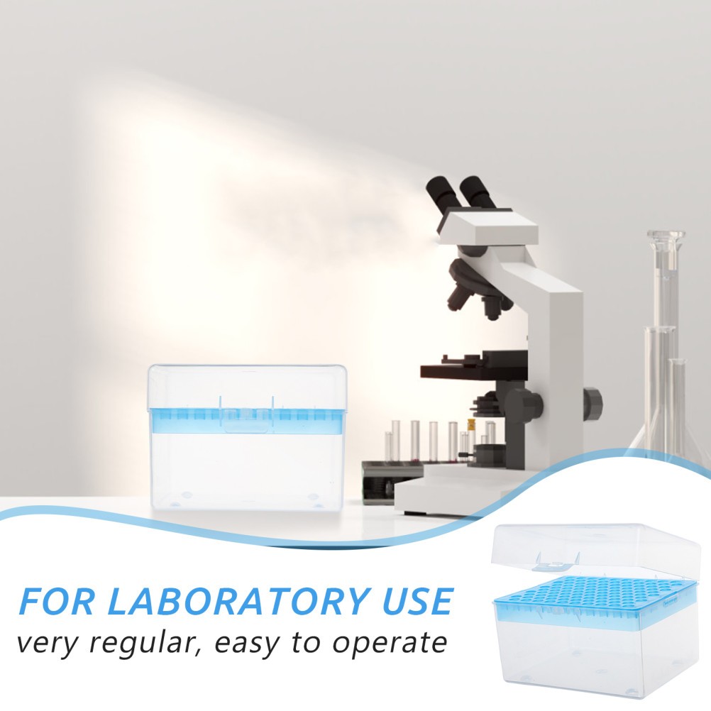 Durable Rectangular Pipette Pipettor Tip Box 100 Positions for Laboratory Use