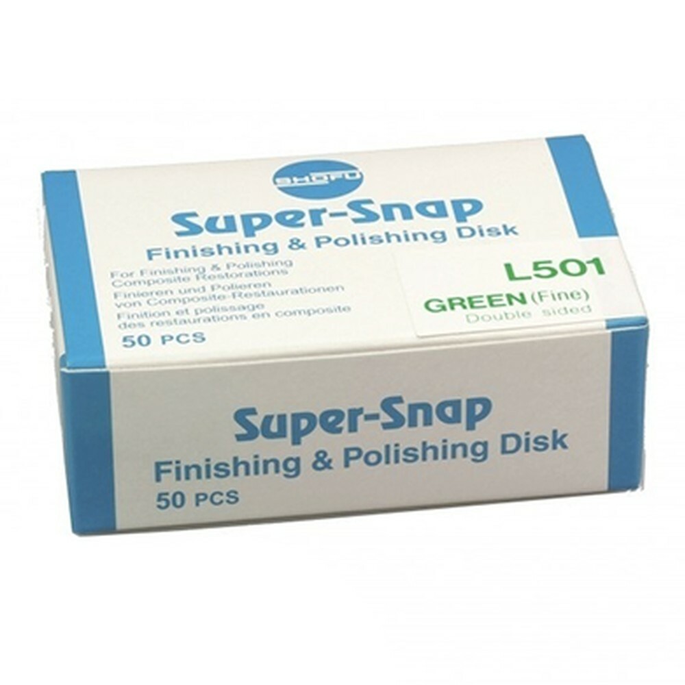 *50-Pieces* Shofu Super-Snap Finishing & Polishing Disk Fine Green L501