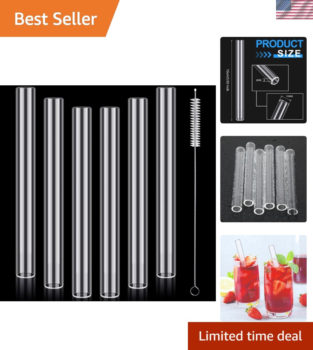 High Transparency Borosilicate Glass Tubes – 12mm OD for Laboratory and DIY