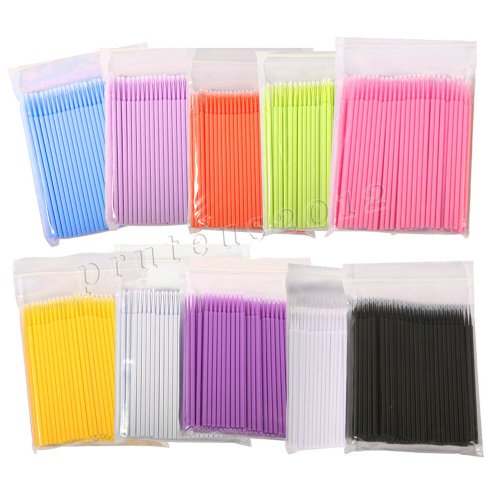 New Disposable Micro Brush Swab Applicators Eyelash Extension Mascara Wands