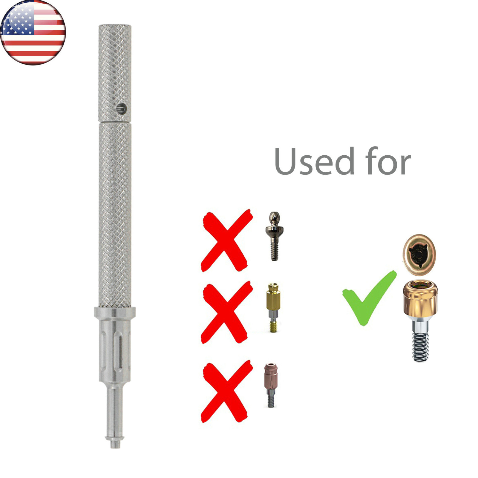 US Dental Attachment Locator Abutment for Nobel Biocare NP/RP 1-5mm Caps Kit
