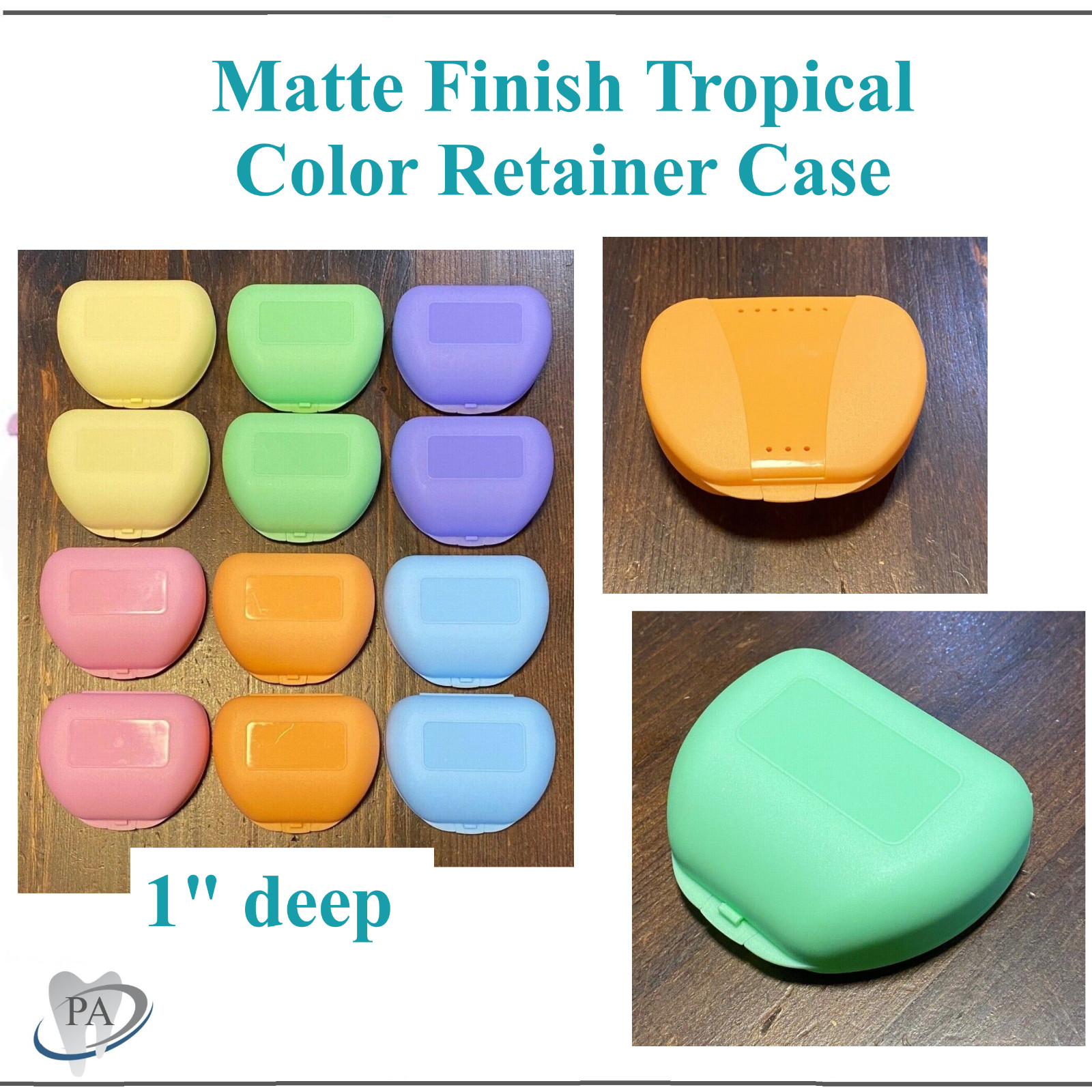 Dental Retainer Case Ortho Applaince Box Retainer Carrier, 1″ Deep, Upto 20/Bx