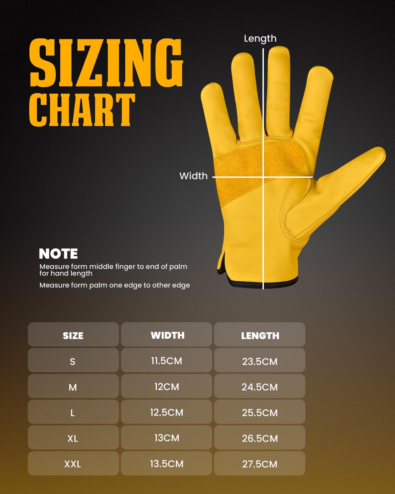 First Canadian 3 Pair Heavy Duty Leather Work Gloves For Men Women