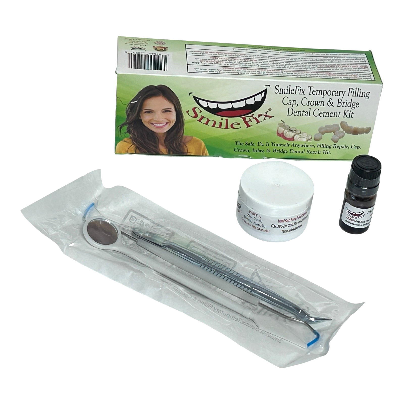 SmileFix Filling, Cap, Crown & Bridge Dental Repair Kit, Temporary Teeth Fix