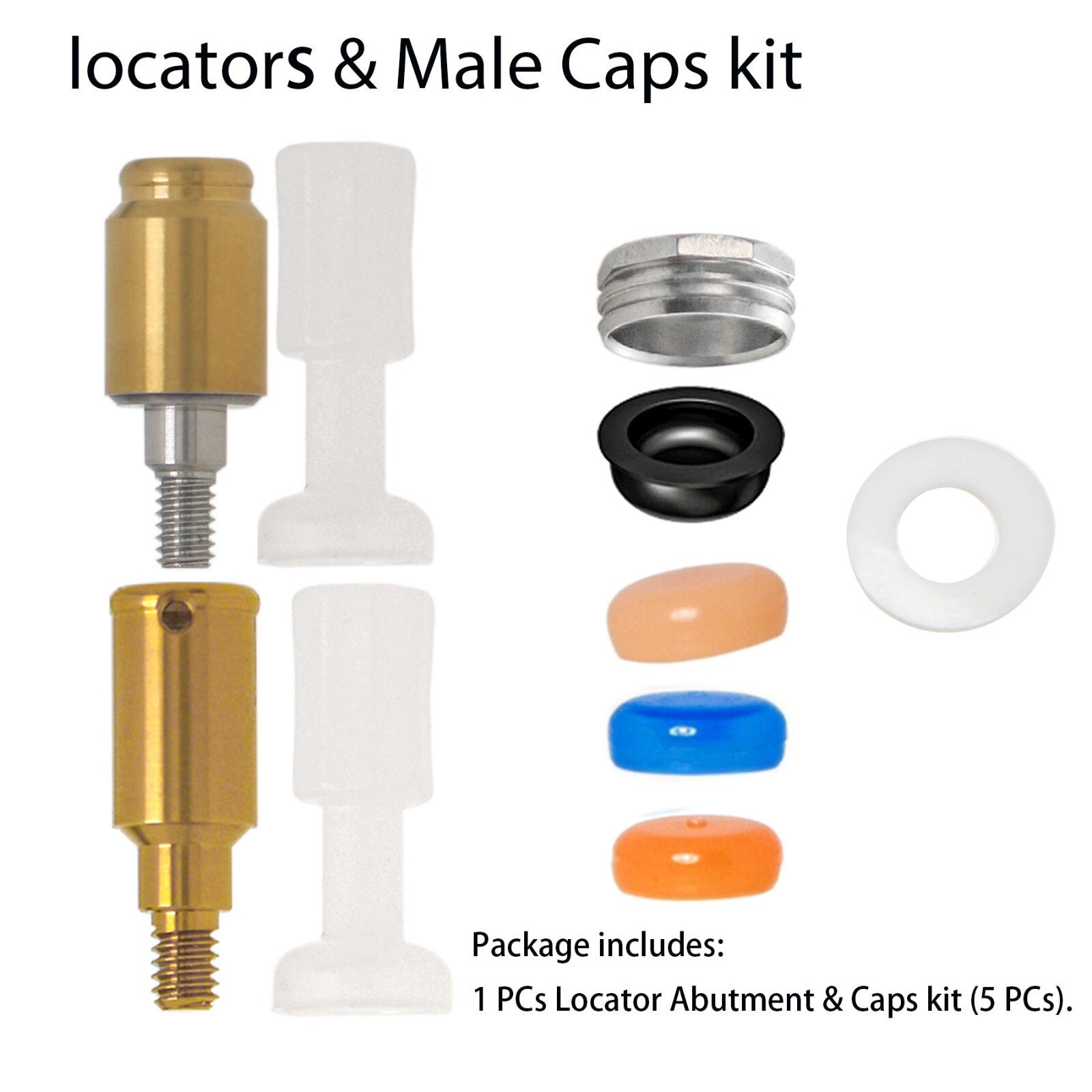 US Locator Abutment 3.5/4.5mm Retention Cap Inserts Tool for Zimmer Mis 1-5.0mm