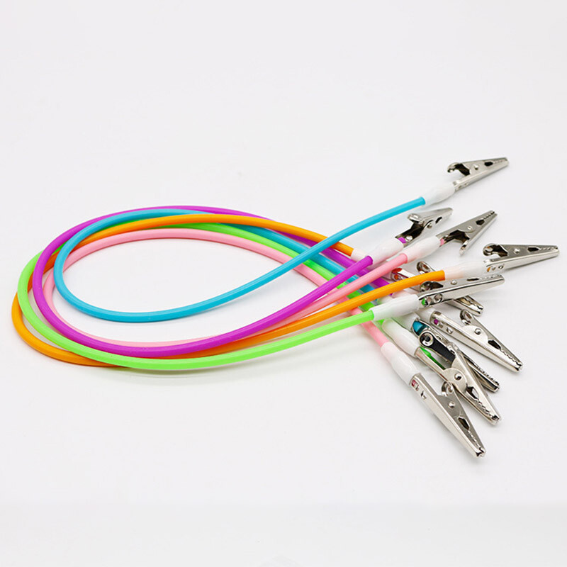 5-20Pcs Dental Bib Clips Flexible Silicone Chain Baby Patient Napkin Holder Clip