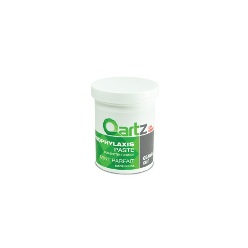 Qartz Medium Mint Prophy Paste with Fluoride 12oz Jar Non-Splatter Dental Care