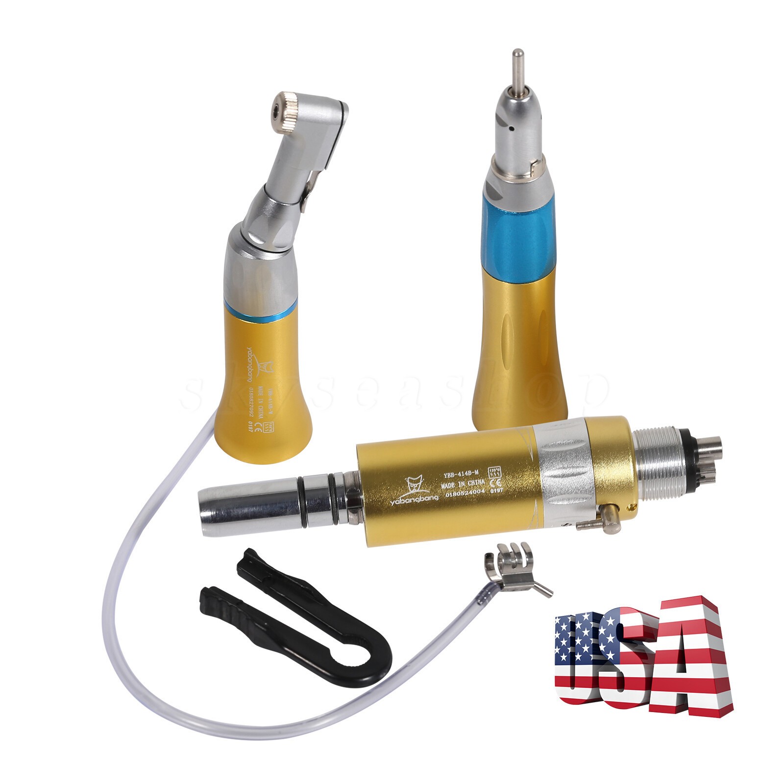 Dental low slow speed straight handpiece/ contra angle/air motor 4 Holes / RA1-8