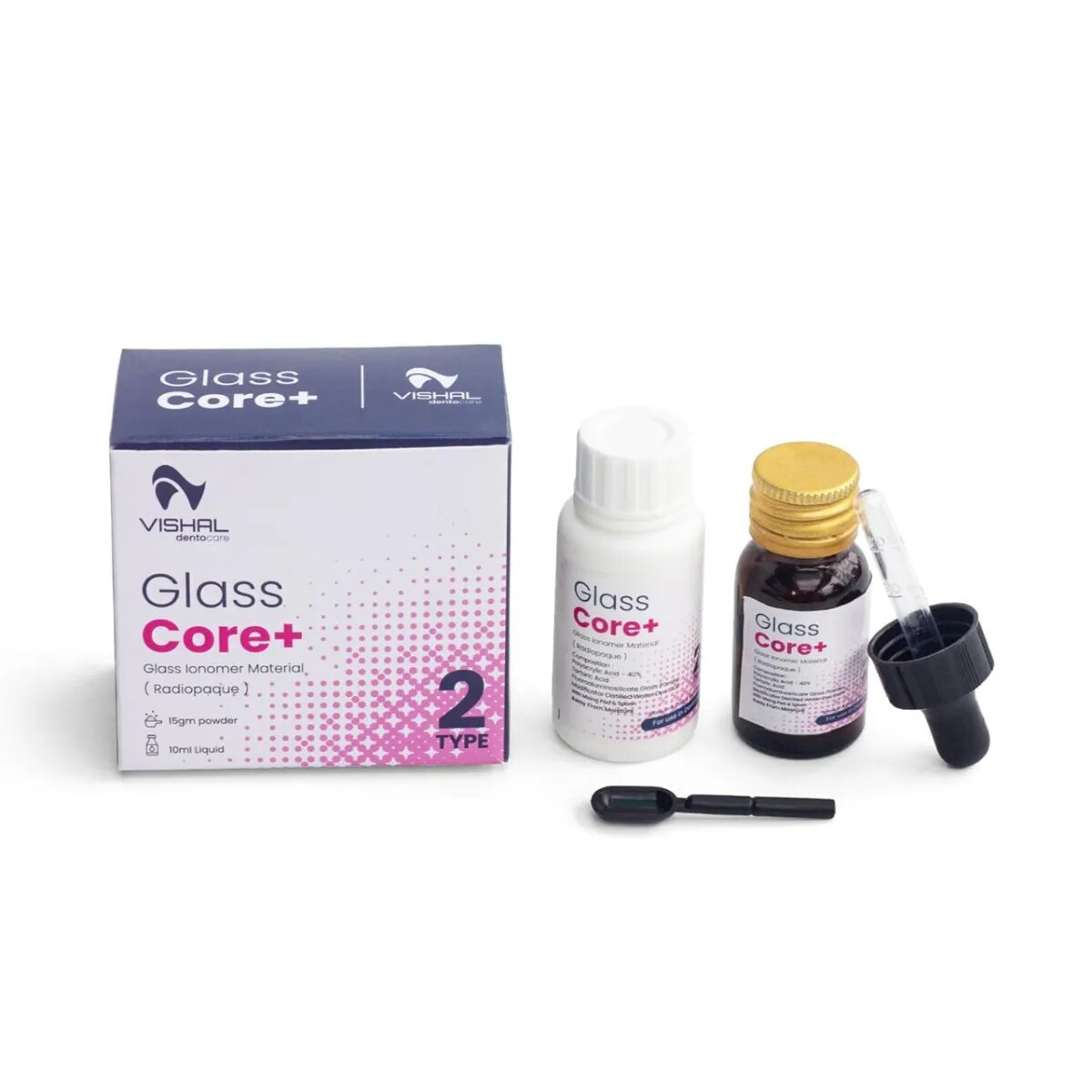 Vishal Dentocare Glass Core + Restorative GIC A versatile and radiopaque glass