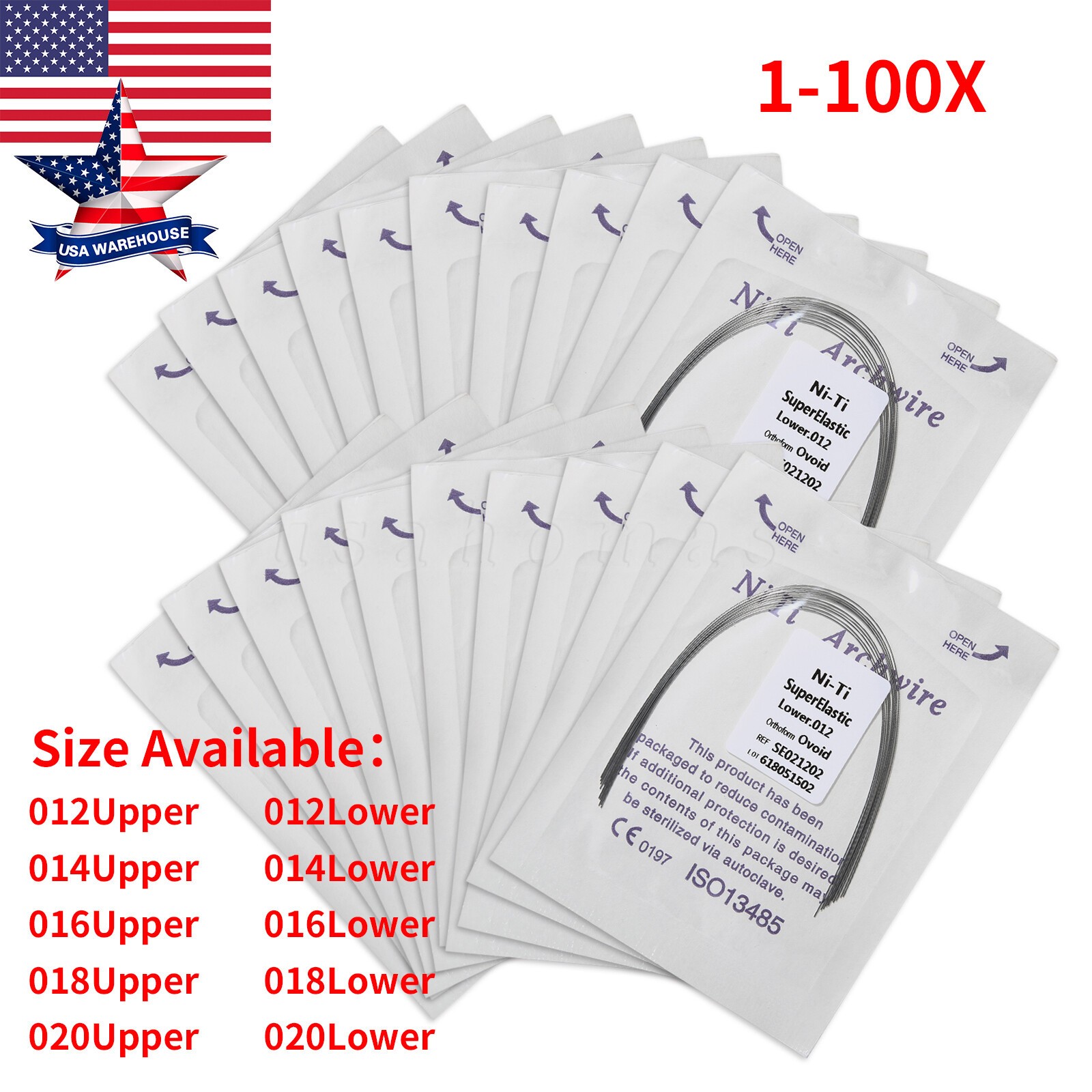 Arcos de Dental Ortodoncia Redondos Niti Arco de Alambre Su Arch Wire USA